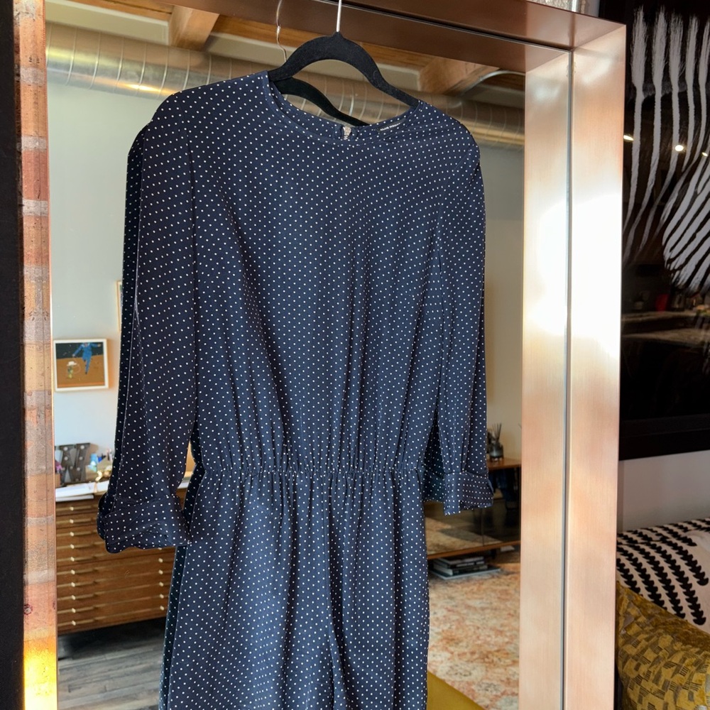 Elegant Black Polka Dot Dress
